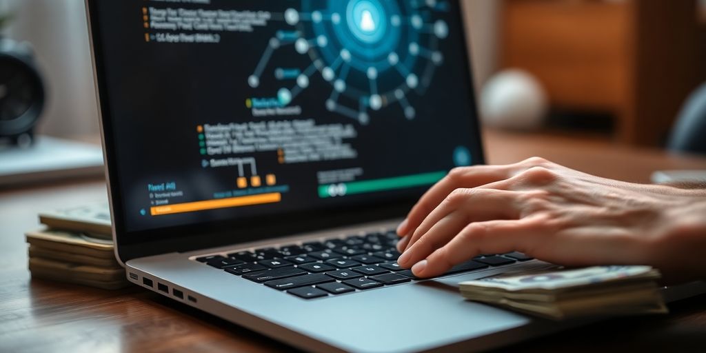 Person making money using ChatGPT.