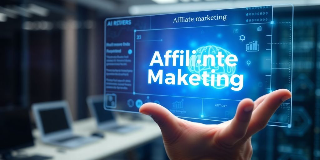 AI assisting affiliate marketer.