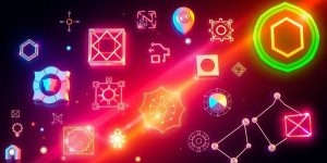 Machine learning tools floating abstractly.